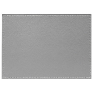 Set of 4 Grey Faux Leather Placemats