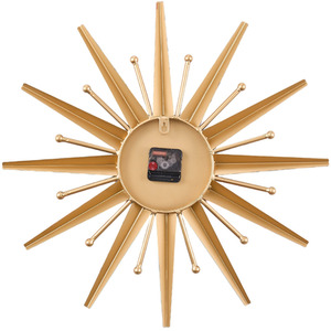 Large Metal Starburst Decorative Wall Clock - Multicolour / 70cm by Livingandhome