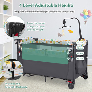 5-in-1 Baby Bassinet Bedside Sleeper by Costway