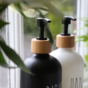 Glass Hand Soap Dispensers - 500ml - White - Pack of 2 - White by Harbour Housewares