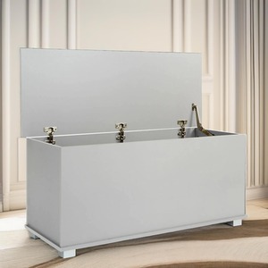 Wooden Storage Box Bedroom Furniture - Grey by Pirlo Plush