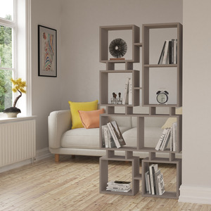 Rail Bookcase Modern Display Unit by Decortie