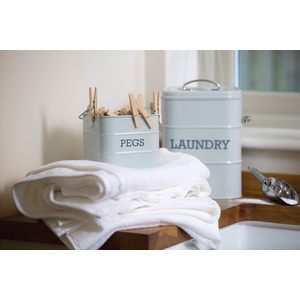 Living Nostalgia French Grey Laundry Tin - Grey by KitchenCraft
