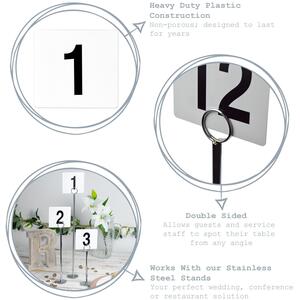 10cm Table Numbers White - White / 25 by Argon Tableware