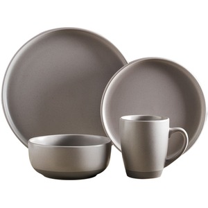 Avena 16 Piece Dinnerware Set - Fossil Grey by Barbary and Oak