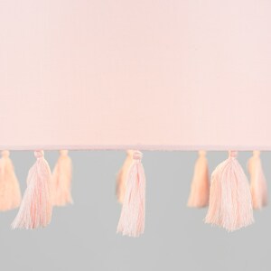 Modern Pink Drum Tassel Living Room Bedroom Hallway Ceiling Pendant Light Shade - Pink by ValueLights