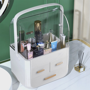 Makeup Organiser with Transparent Lid by Livingandhome