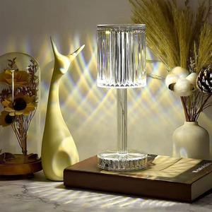 Acrylic Table Lamp with Three-Color Adjustable Lighting - Transparent by komore
