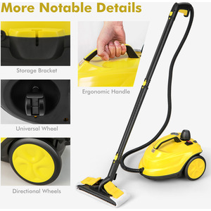 Costway 2000W Rolling Cleaning Machine Multipurpose Steam Cleaner - Yellow by Costway