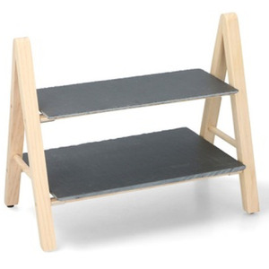 2 Tier Shelves Food Serving Cake Dessert Stand Platter - Neutral