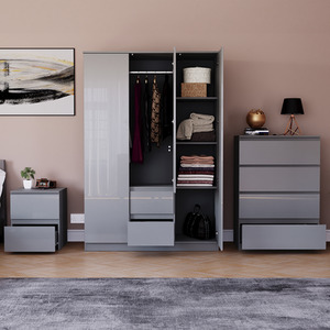 Vida Designs Glinton 3 Piece FSC Bedroom Set - Grey by Vida Designs