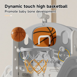 Toddler Slide and Climber Playset with Basketball Hoop and Telescope by Livingandhome