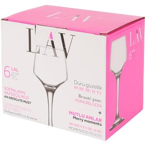 80ml Lal Sherry Glasses Pack of 6 - Clear by LAV