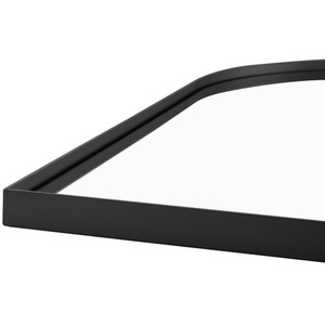 Arch Shaped Metal Frame Explosion-Proof Wall Mirror - Black by Livingandhome