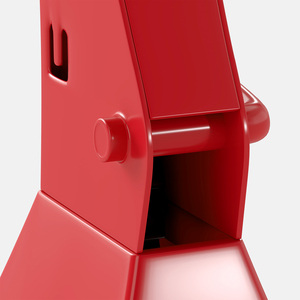 HOMCOM Axle Stands Set with Adjustable Height - Red / 27 x 24 x 38.5-60 cm by HOMCOM