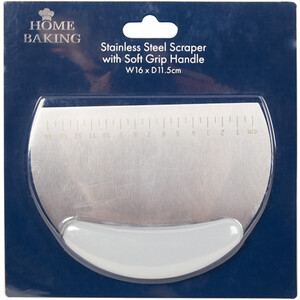 Stainless Steel Scraper with Soft Grip Handle - Silver
