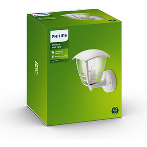 Philips LED Creek Outdoor Up Wall Lantern White 1x60W - White by Philips