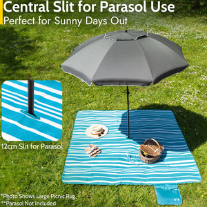 Large Picnic Rug Blanket - Turquoise / 300cm by Trail