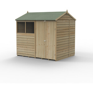 4LIFE Reverse Apex Shed 8x6 - Without Base / 2 / No Installation by Forest Garden