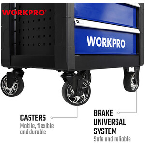 Workpro 7 Drawer Tool Roller Cabinet on Wheels - Black by Workpro
