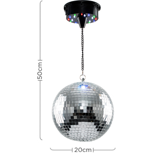 Disco Ball Silver Ceiling Light Pendant - Silver by ValueLights