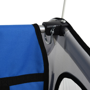 HOMCOM 2 Seat Childs Bike Stroller - Blue by HOMCOM