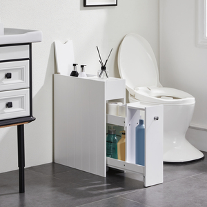 Bathroom Compact Freestanding Storage Cabinet - White by Yaheetech