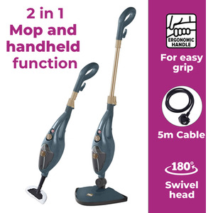 Neo 10 in 1 1500W Hot Steam Mop Cleaner and Hand Steamer - Grey by Neo