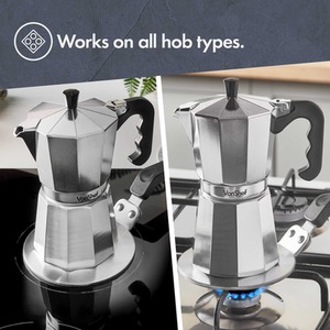 Induction Hob Converter Plate for Coffee Pots - Silver by VonShef