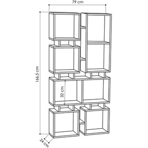 Rail Bookcase Modern Display Unit by Decortie