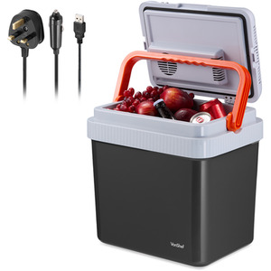 VonShef 24L Electric Cool Box, Insulated Cooler with Hot Cold Function - Dark Grey by VonShef