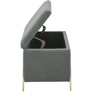 Mystica Ottoman Storage Bench - Grey