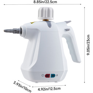 Livingandhome 1000W Handheld Steam Cleaner - White, Grey by Livingandhome