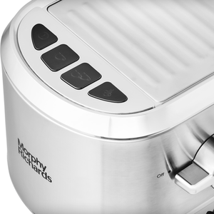 Morphy Richards Manual Compact Espresso Machine - Silver by Morphy Richards
