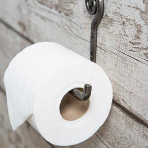 W180mm Curly Iron Toilet Roll Holder Raw - Raw by Hammer and Tongs