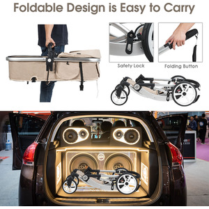 2-in-1 Convertible Baby Stroller Pushchair - White by Costway