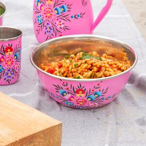 Pansy Picnic Bowl - 21.5cm - Raspberry Pansy / 18.5cm by Billy Can