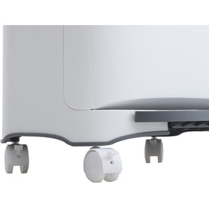 Domestic 2 Layer Flip Top Rubbish Can Recycled Pedal Dustbin With Wheels - White by Livingandhome