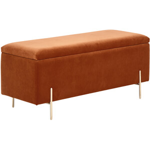 Mystica Ottoman Storage Bench - Russet