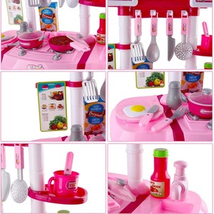 Miniature Kitchen with Light, Sound and Water Features - Pink