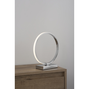 Circular LED Touch Lamp - Silver