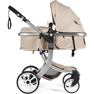 2-in-1 Convertible Baby Stroller Pushchair - White by Costway