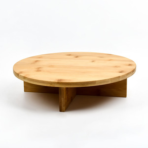 Contemporary Bamboo Round Cake Stand, 30.5cm - Bamboo by Maison Des Cadeaux