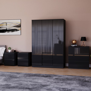 Vida Designs Glinton 4 Piece FSC Bedroom Set - Black by Vida Designs