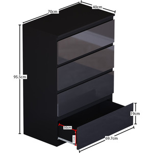 Vida Designs Glinton 4 Piece FSC Bedroom Set - Black by Vida Designs