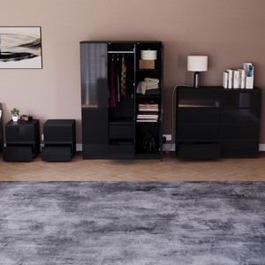 Vida Designs Glinton 4 Piece FSC Bedroom Set - Black by Vida Designs