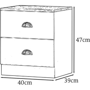 Esher 3 Piece Bedroom Furniture Set - Grey by FWStyle