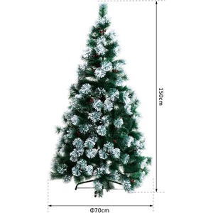HOMCOM 5ft Artificial Green Christmas Tree Metal Stand - Green by HOMCOM