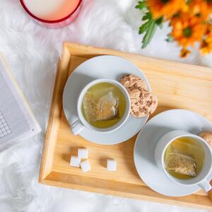 Classic White Stacking Teacup and Saucer Set - 200ml by Argon Tableware