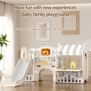 Toddler Slide Climber Playhouse Combo Kids Outdoor Indoor Playground - Grey by Livingandhome